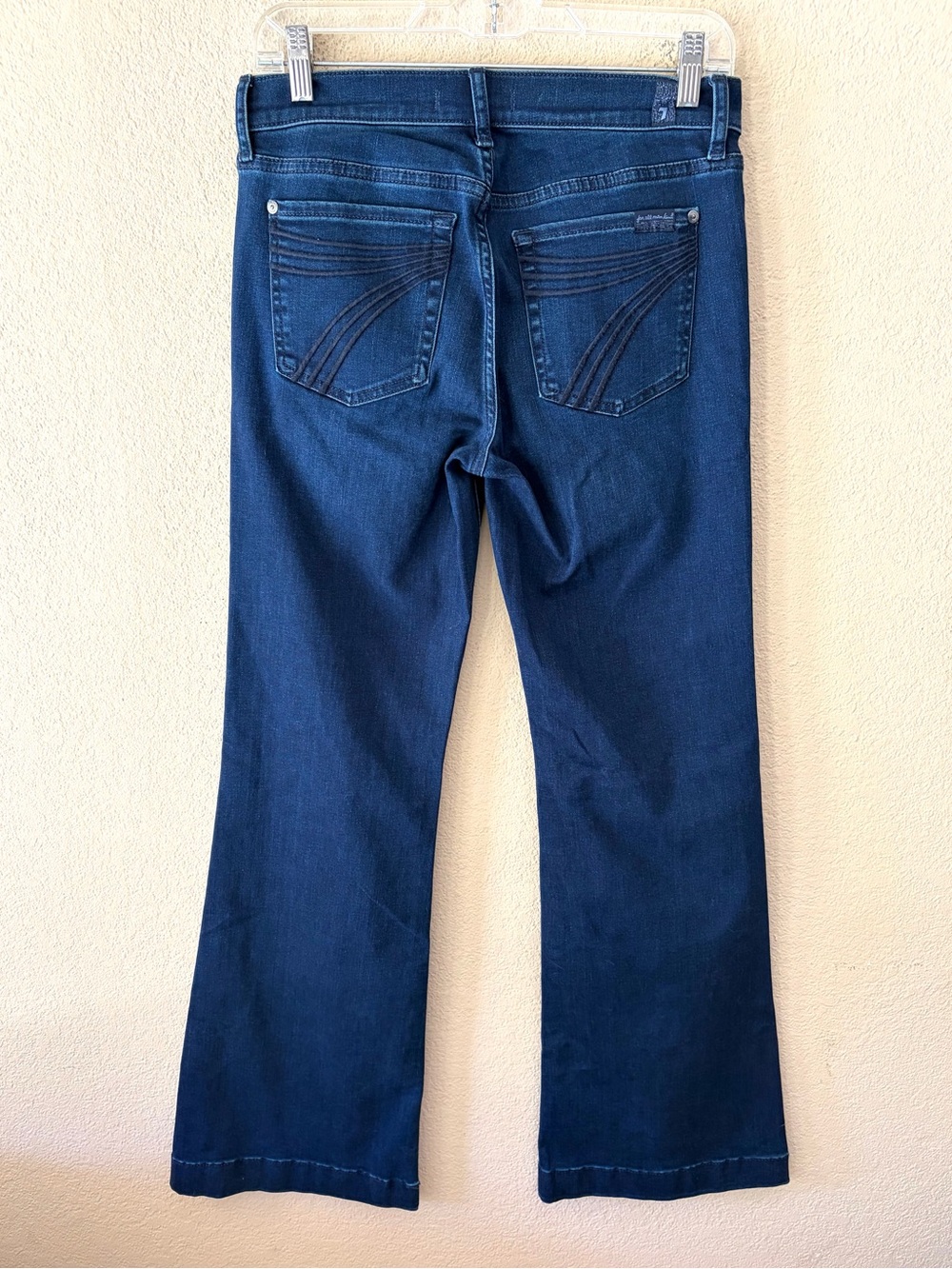 7 For All Mankind Dojo Flare Leg Dark Wash Jeans 28 - Picture 3 of 11